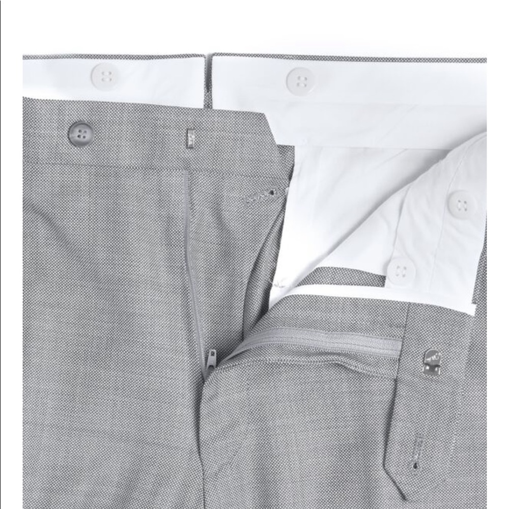 Paul Stuart Gray 100% wool birdseye suit - Picture 4 of 8